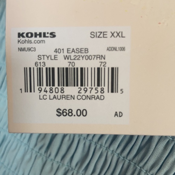 Relisted LC Lauren Conrad floral eyelet detail smock top tie back dress XL XXL - Picture 16 of 17